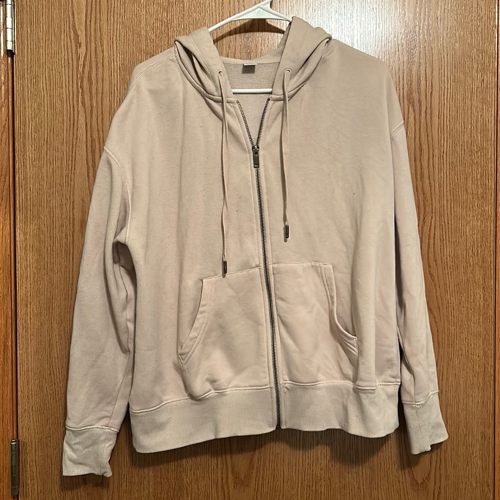 old navy tan full zipper jacket